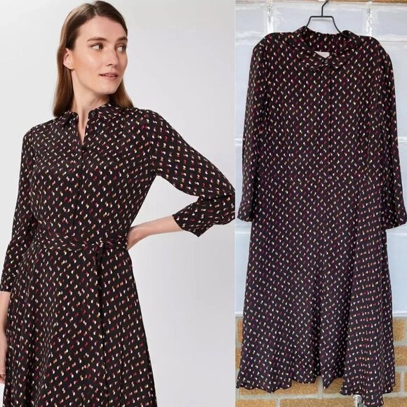 HOBBS LONDON Alex Midi Dress size 12 - Picture 2 of 16